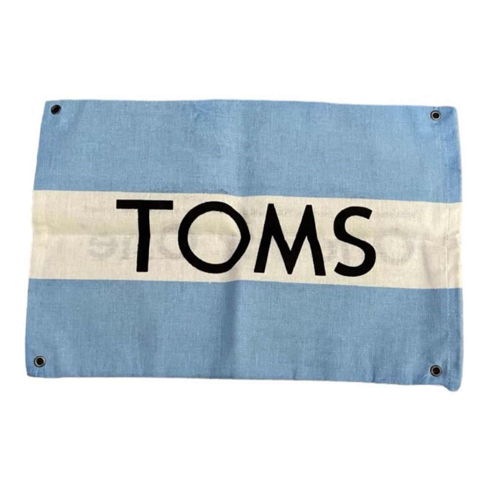 NWT TOMS Shoes Canvas Dust Bag Cloth Drawstring One forโOne - Sz 9.5" X 14"